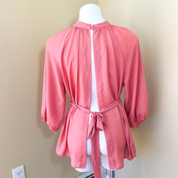 Hayden Pink Open Back Blouse - Picture 2 of 3